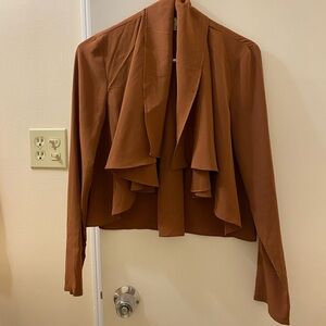 Rust Brown Draped Jacket